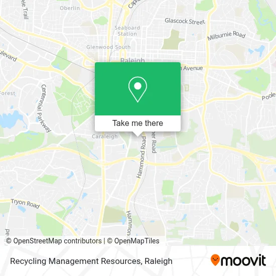 Recycling Management Resources map