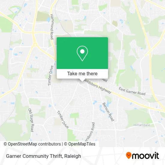Garner Community Thrift map