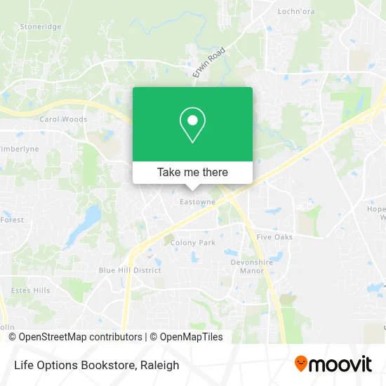 Life Options Bookstore map