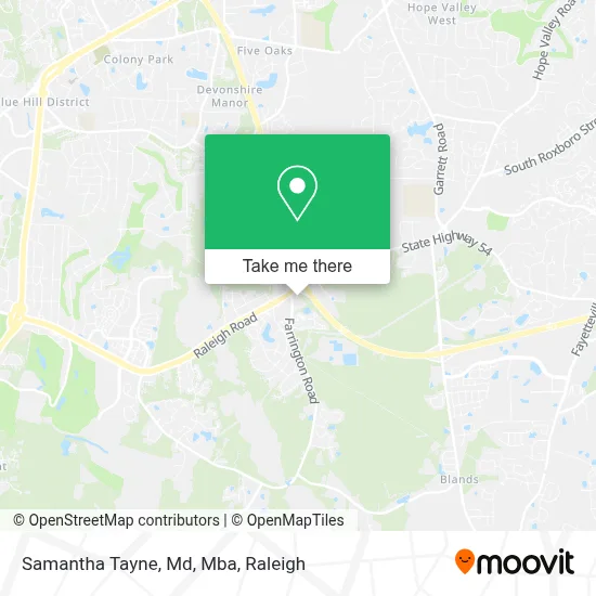 Samantha Tayne, Md, Mba map