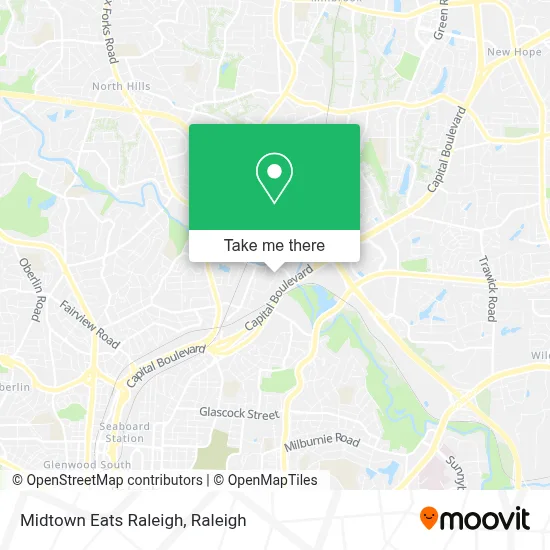 Midtown Eats Raleigh map