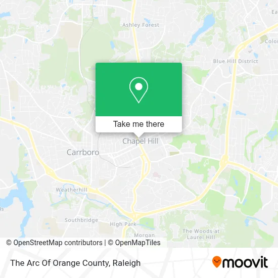 The Arc Of Orange County map