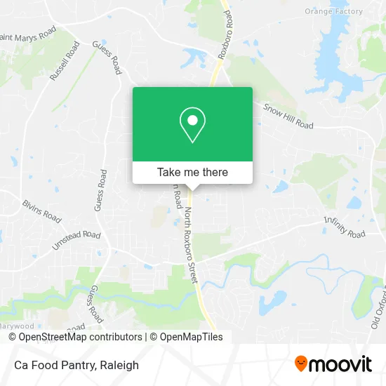 Ca Food Pantry map