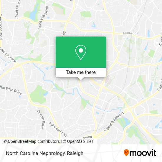 North Carolina Nephrology map