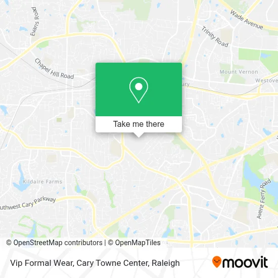 Vip Formal Wear, Cary Towne Center map