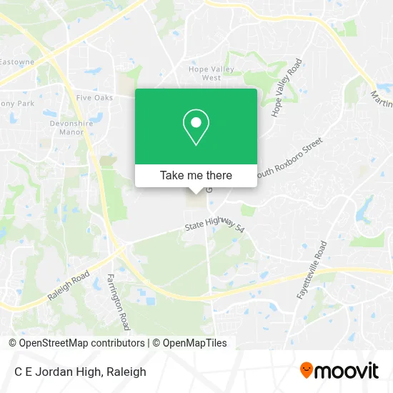 C E Jordan High map