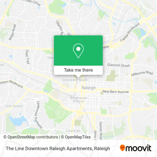The Line Downtown Raleigh Apartments map