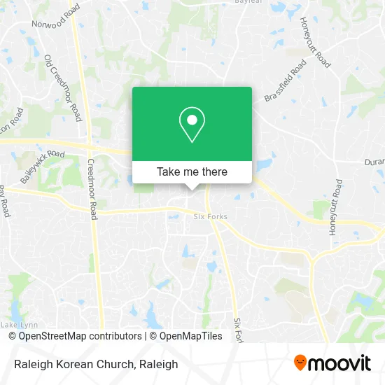 Raleigh Korean Church map