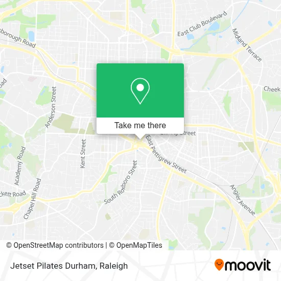 Jetset Pilates Durham map