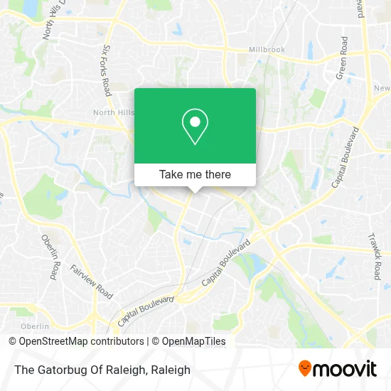 The Gatorbug Of Raleigh map