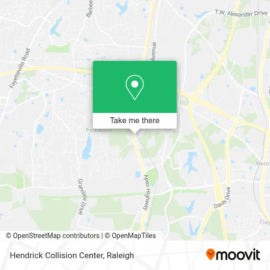 Hendrick Collision Center map
