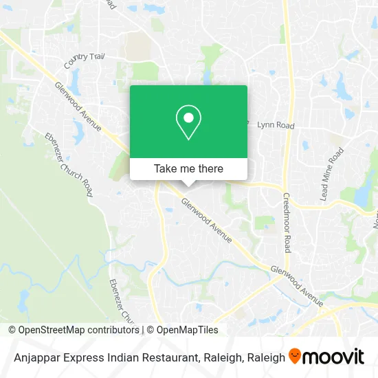 Anjappar Express Indian Restaurant, Raleigh map