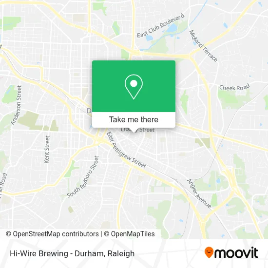 Hi-Wire Brewing - Durham map