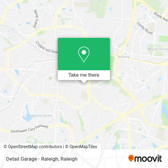 Detail Garage - Raleigh map