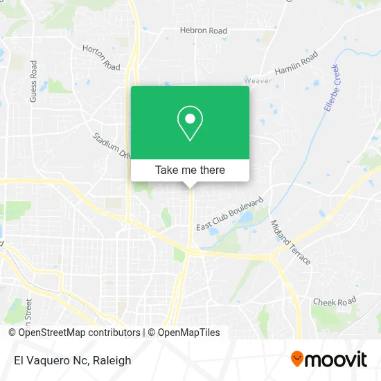El Vaquero Nc map