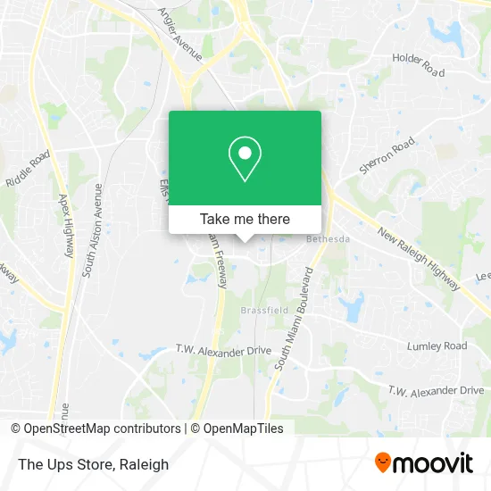 The Ups Store map