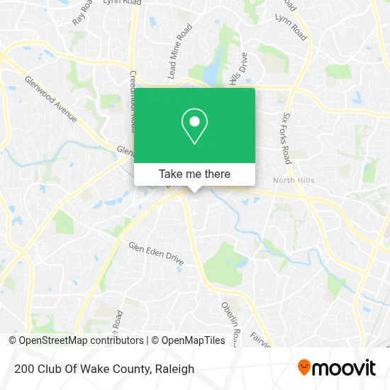 200 Club Of Wake County map