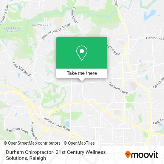 Durham Chiropractor- 21st Century Wellness Solutions map