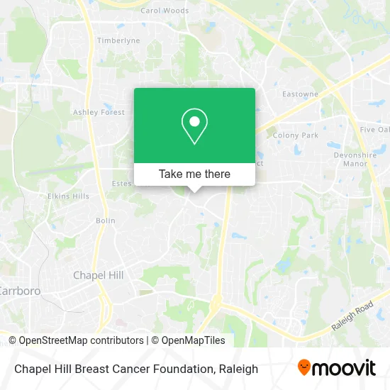 Chapel Hill Breast Cancer Foundation map