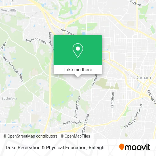 Duke Recreation & Physical Education map