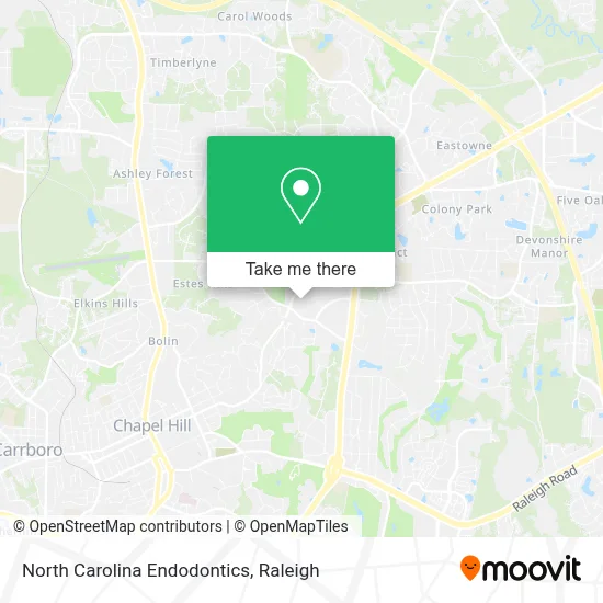 North Carolina Endodontics map