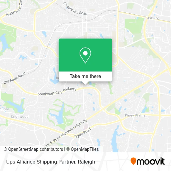 Ups Alliance Shipping Partner map