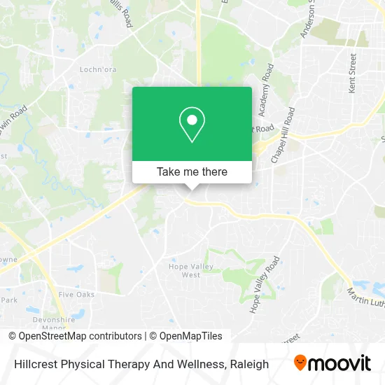Hillcrest Physical Therapy And Wellness map