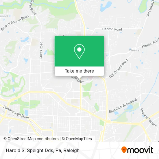 Harold S. Speight Dds, Pa map