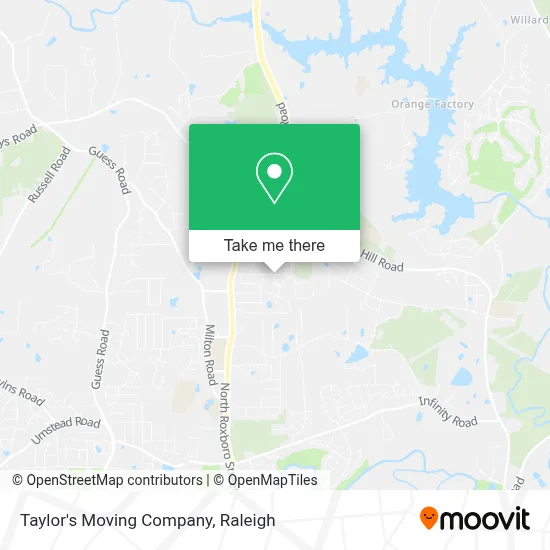 Taylor's Moving Company map