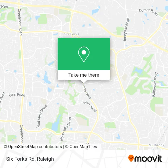 Six Forks Rd map