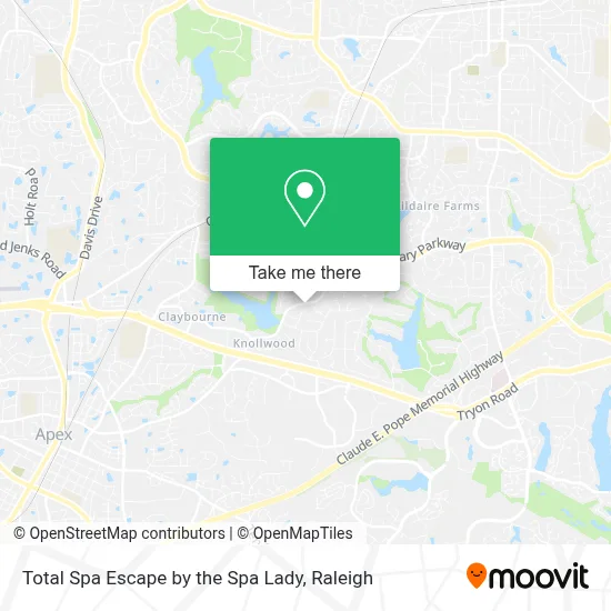 Total Spa Escape by the Spa Lady map