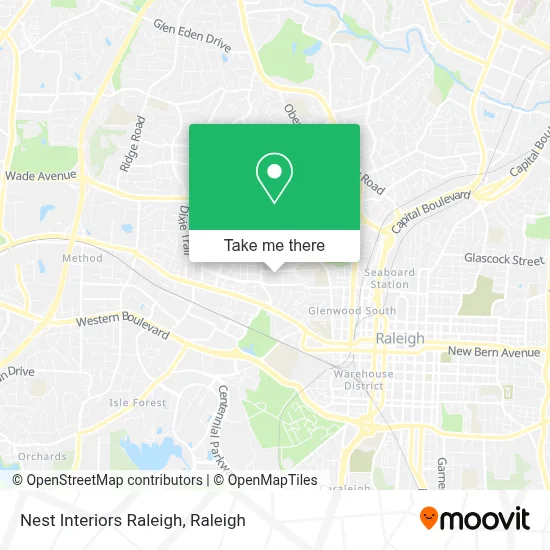 Nest Interiors Raleigh map