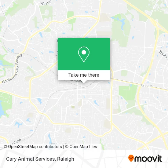 Cary Animal Services map