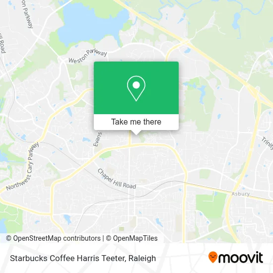Starbucks Coffee Harris Teeter map