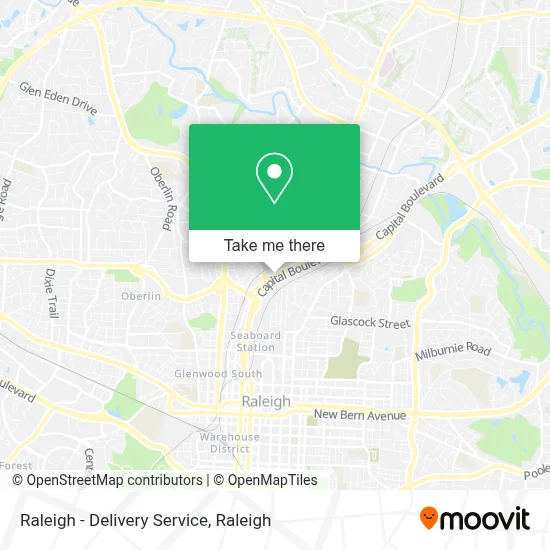Raleigh - Delivery Service map