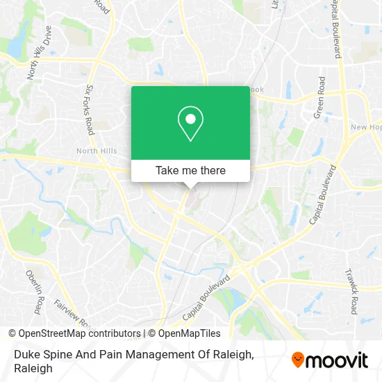Duke Spine And Pain Management Of Raleigh map