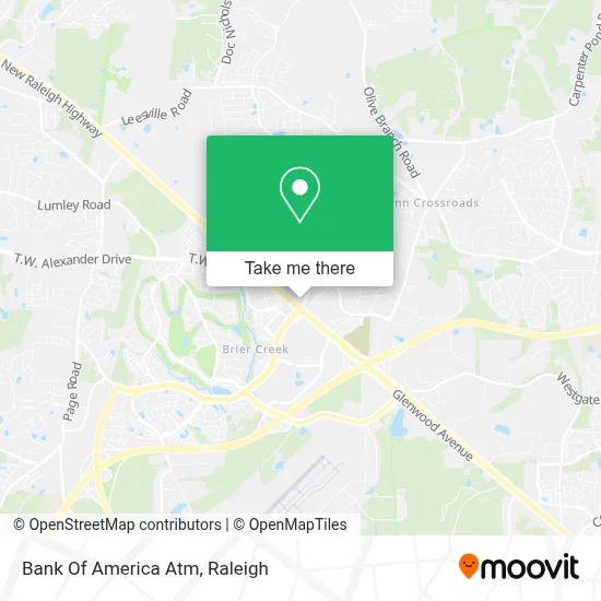 Bank Of America Atm map