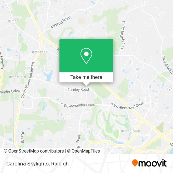 Carolina Skylights map