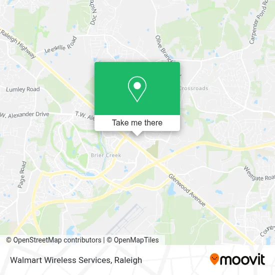 Walmart Wireless Services map