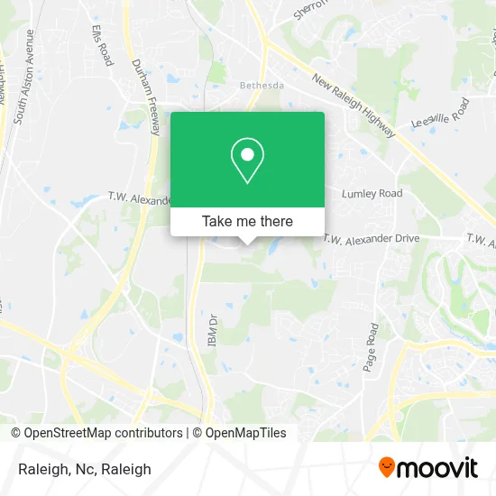 Raleigh, Nc map