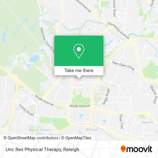 Unc Rex Physical Therapy map