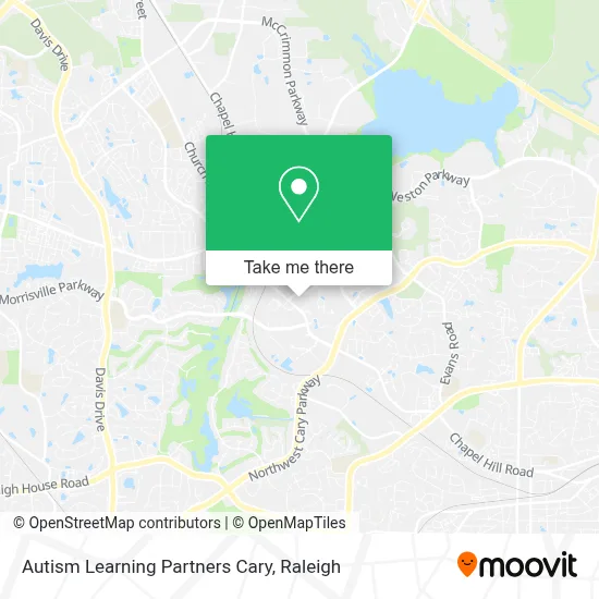 Autism Learning Partners Cary map