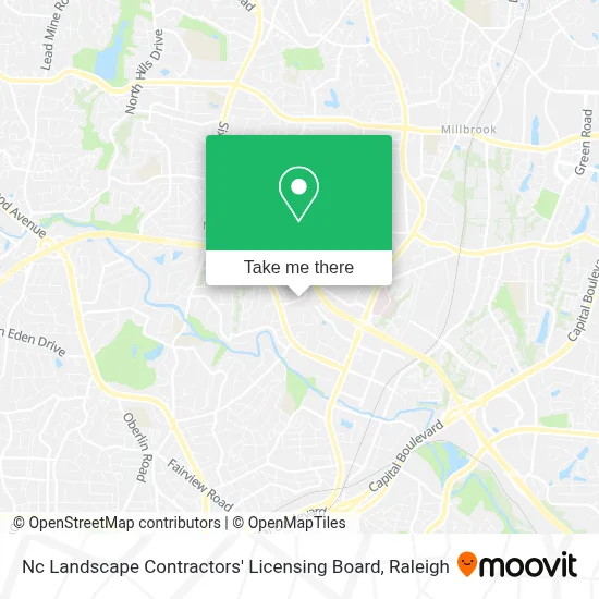 Nc Landscape Contractors' Licensing Board map