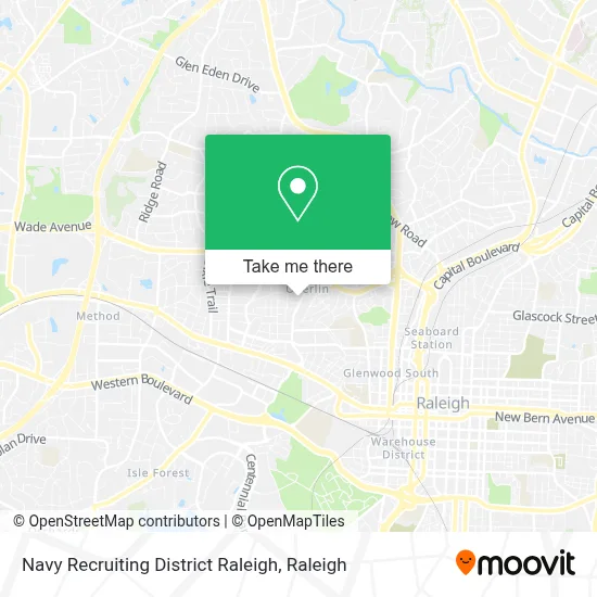 Navy Recruiting District Raleigh map