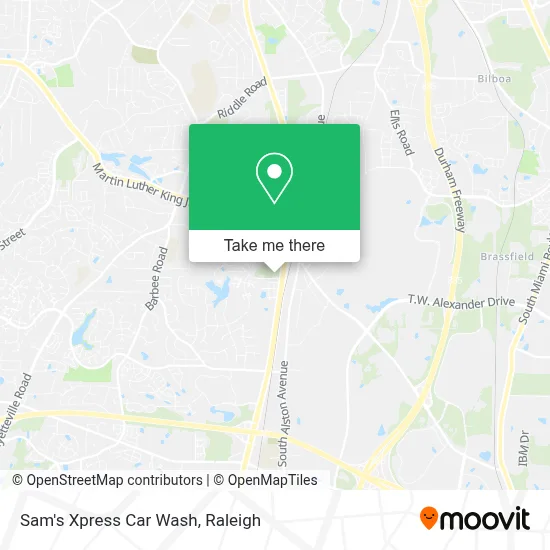 Sam's Xpress Car Wash map