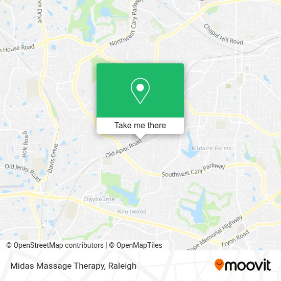 Midas Massage Therapy map