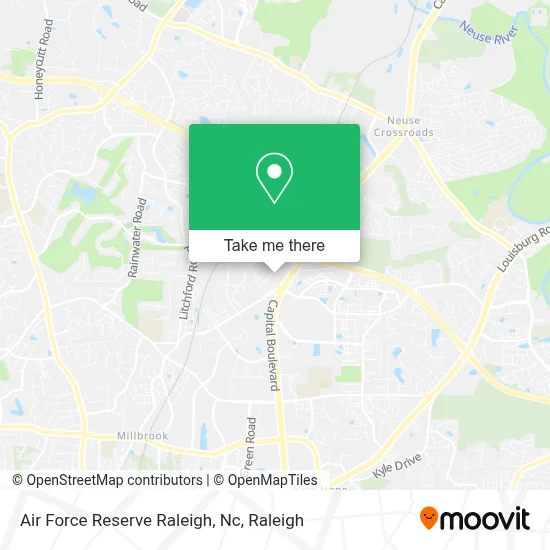 Air Force Reserve Raleigh, Nc map