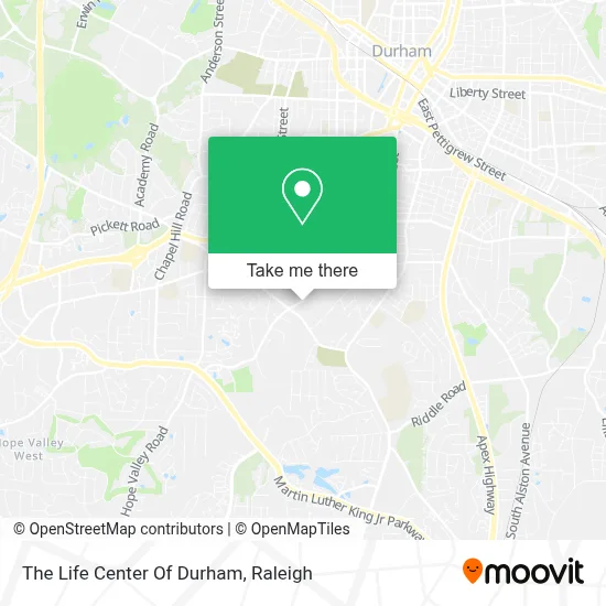 The Life Center Of Durham map