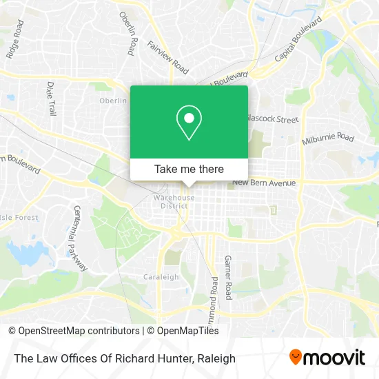 The Law Offices Of Richard Hunter map
