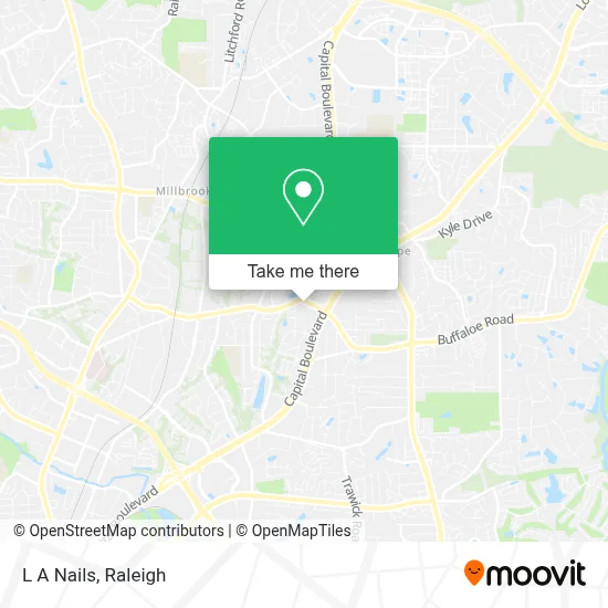 L A Nails map